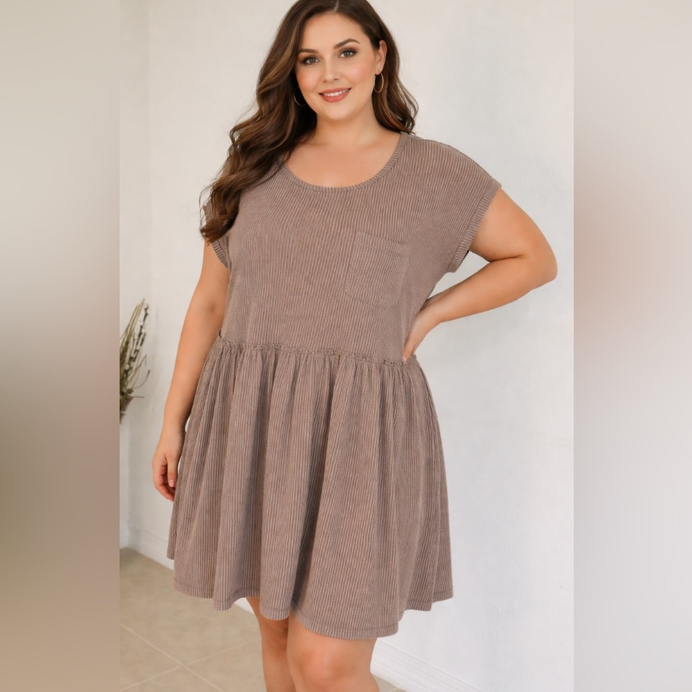 Three Bird Nest Brown Midi Dress